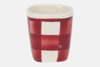 T G Green Patio Gingham - Red Egg Cup Square 1 7/8" x 2"