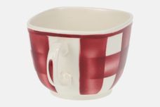 T G Green Patio Gingham - Red Coffee Cup Square 2 5/8" x 2" thumb 2