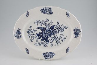 Booths Peony Oval Platter 12 1/4"