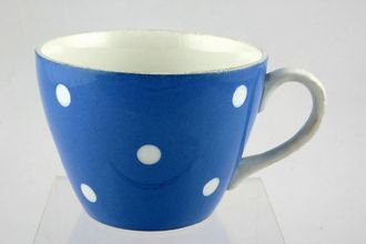 T G Green Blue Domino Breakfast Cup 3 7/8" x 2 3/4"