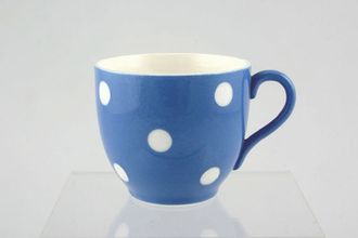 T G Green Blue Domino Coffee Cup 2 1/2" x 2 1/4"