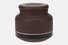 Hornsea Contrast Storage Jar + Lid Ceramic Lid - Embossed Sugar on jar 4" x 4 1/4" thumb 1