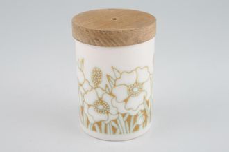 Hornsea Fleur Salt Pot Wooden lid 1 7/8" x 2 5/8"