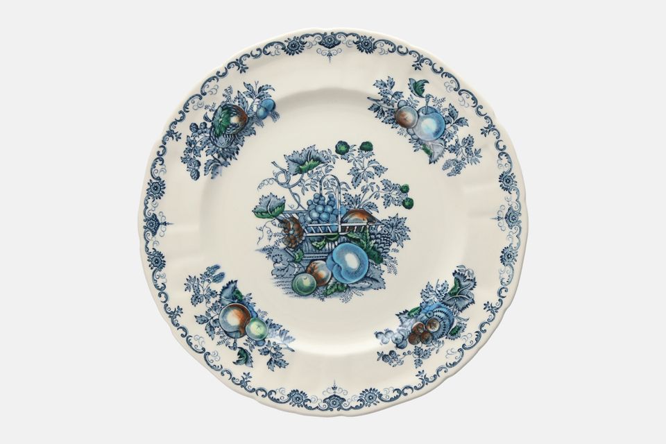Masons Fruit Basket - Blue Dinner Plate 10"