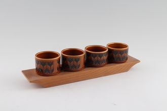 Sell Hornsea Heirloom - Brown Egg Cup Tray 4 Egg Cups On Tray