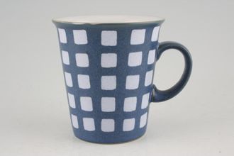 Denby Reflex Mug White Inside - White square pattern all over outside 3 1/2" x 3 3/4"