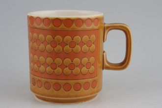 Hornsea Saffron Mug White Interior 3" x 3 1/2"
