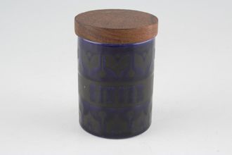 Sell Hornsea Heirloom - Blue Storage Jar + Lid Size represents height. Ginger 2 3/8"