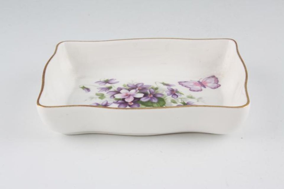 Aynsley Wild Violets Tray (Giftware) 4 1/2" x 3 3/8"