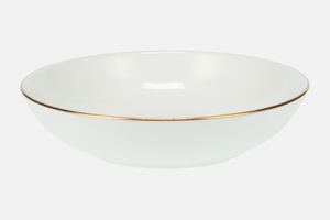 Queen Anne White with Thin Gold Line Soup / Cereal Bowl