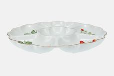 Royal Worcester Strawberries Serving Dish Divided into 6 sections 13 1/2" thumb 1