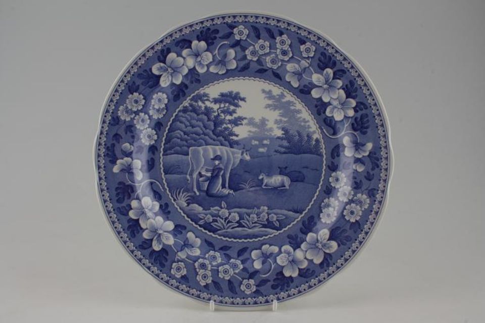Spode Blue Room Collection Dinner Plate Milkmaid 10 1/2"