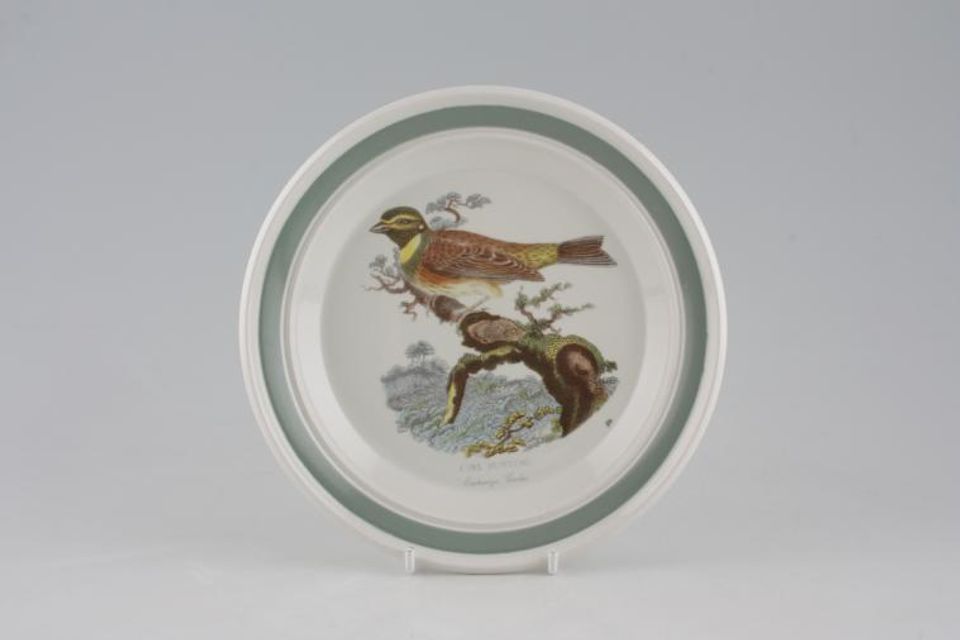Portmeirion Birds of Britain - Backstamp 1 - Old Tea / Side Plate Cirl Bunting 7 1/4"