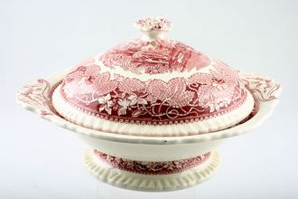 Masons Vista - Pink Vegetable Tureen with Lid Round