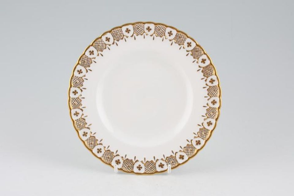 Royal Crown Derby Heraldic - White and Gold Trim Tea / Side Plate 6 1/4"