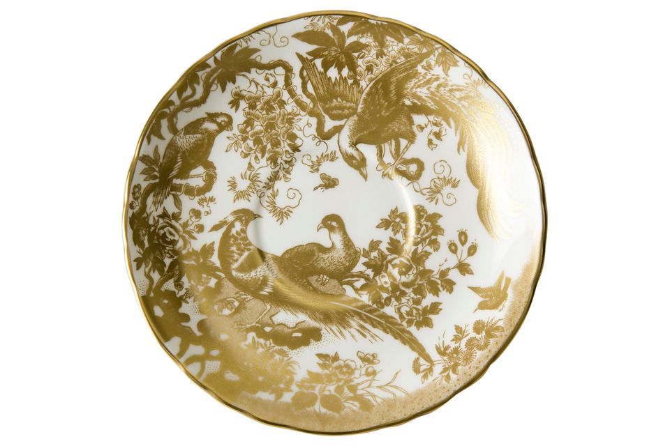 Royal Crown Derby Aves - Gold Soup Cup Saucer