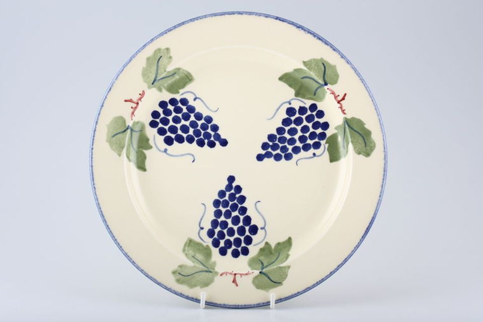 Poole Dorset Fruit Dinner Plate Grapes - 1 1/4" flat rim - 3 bunches 10 1/4"