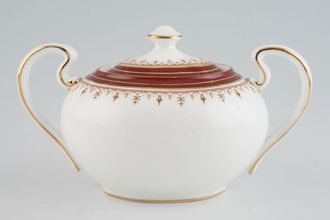 Aynsley Durham - Red 1646 - Straight Edge Sugar Bowl - Lidded (Tea) 2 handles