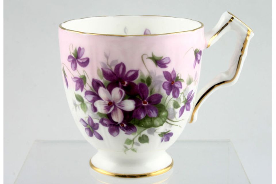 Aynsley Violette Coffee Cup Mauve Coloured Band Around Top Of Cup 2 1/2" x 2 5/8"