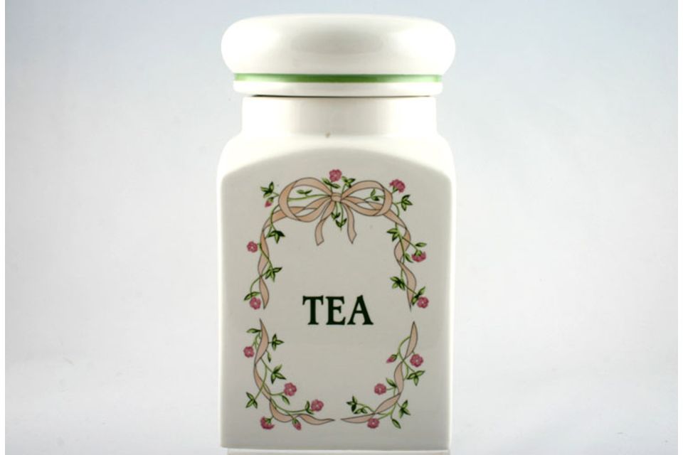 Johnson Brothers Eternal Beau Storage Jar + Lid Tea 7 1/2"