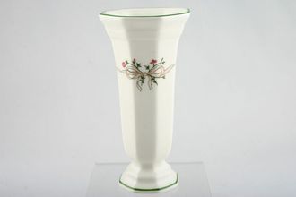 Johnson Brothers Eternal Beau Vase Small Bow Pattern, Green Line Around Base 6"