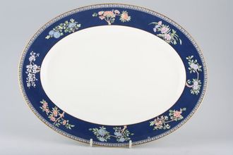 Wedgwood Blue Siam Oval Platter 15 1/4"