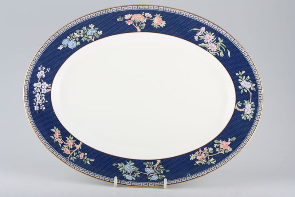 Wedgwood Blue Siam Oval Platter 15 1/4"