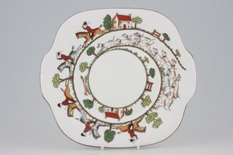 Sell Crown Staffordshire Hunting Scene Cake Plate 9 1/4"