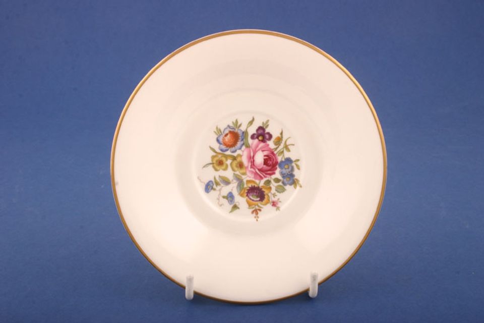 Royal Worcester Alpine Flowers Coffee Saucer No 7 - Well size 2" For Irish Coffee - Deep 5"