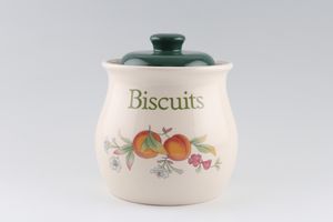 Cloverleaf Peaches and Cream Biscuit Jar + Lid