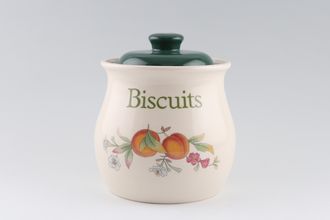 Sell Cloverleaf Peaches and Cream Biscuit Jar + Lid 6" x 5 3/4"