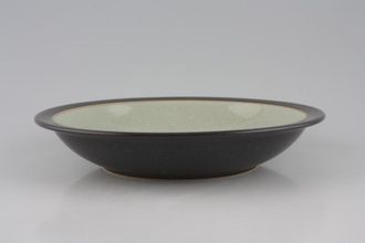 Denby Energy Rimmed Bowl Celadon Green and Charcoal 8 1/2"