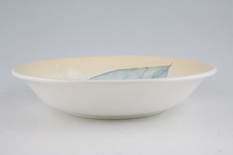 Portmeirion Seasons Collection - Leaves Pasta Bowl Blue Leaf - Cream 8 1/2"