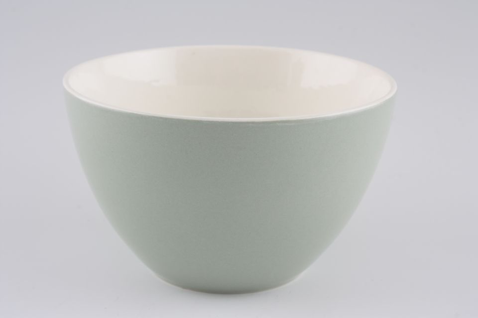 Poole Celadon Green Sugar Bowl - Open (Tea) Cream Inside 5"