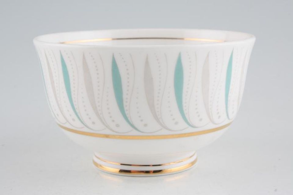 Queen Anne Caprice - Turquoise Sugar Bowl - Open (Coffee) 3 3/4"
