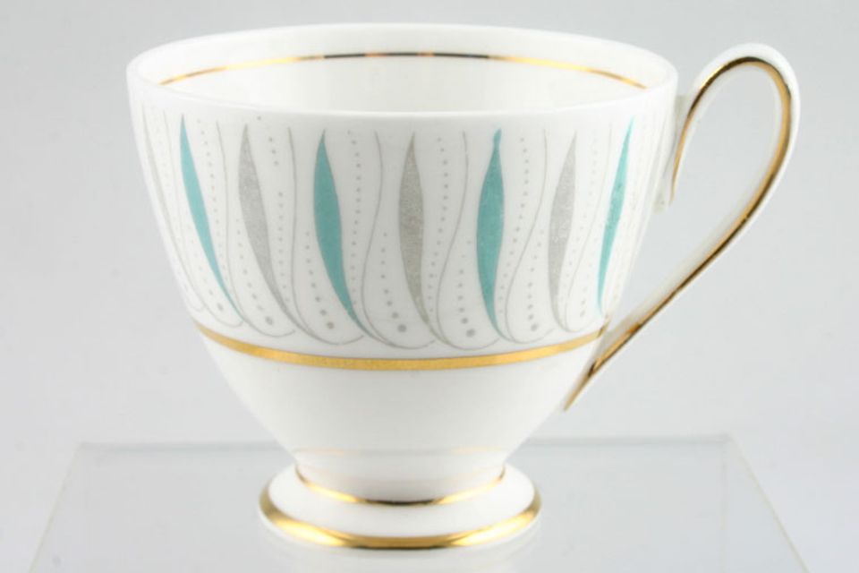 Queen Anne Caprice - Turquoise Coffee Cup 2 7/8" x 2 1/2"