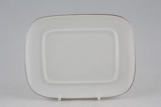 Sell Thomas Medaillon Platinum Band - White with Thin Silver Line Butter Dish Base Only for 4 3/4" lid 6 1/4" x 4 3/4"