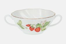 Queens Virginia Strawberry - Gold Edge - Swirl Embossed Soup Cup thumb 1