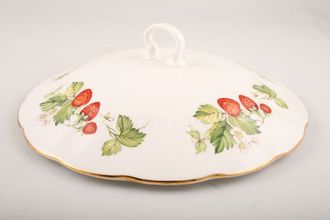 Sell Queens Virginia Strawberry - Gold Edge - Swirl Embossed Vegetable Tureen Lid Only