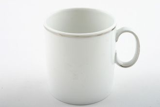 Sell Thomas Medaillon Platinum Band - White with Thin Silver Line Coffee/Espresso Can Cup 2 Tall 2" x 2 1/4"