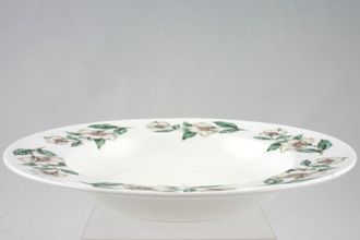 Sell Crown Staffordshire Christmas Roses - Plain Edge Rimmed Bowl NO GOLD 8 3/8"
