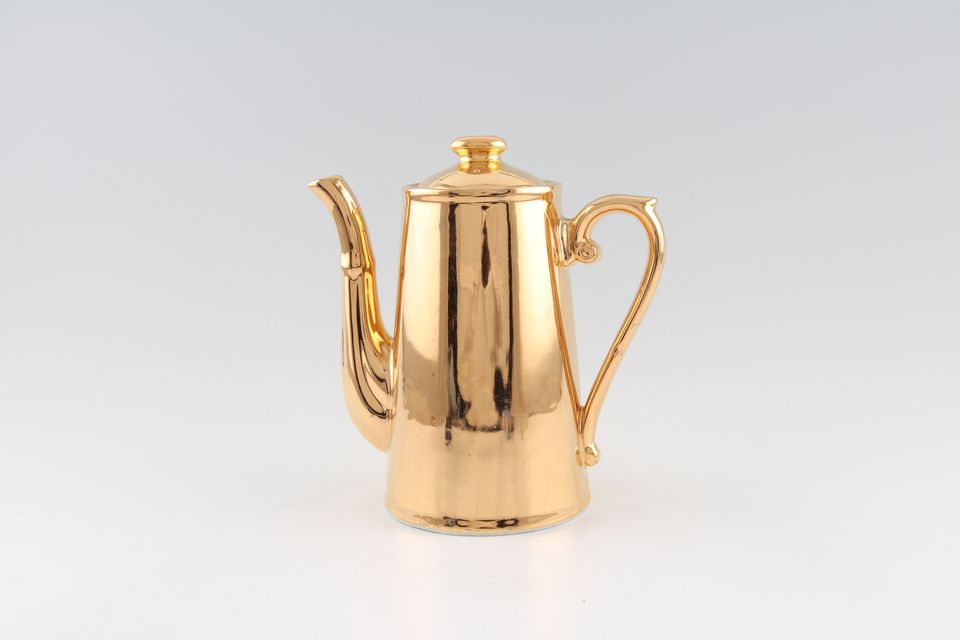 Royal Worcester Gold Lustre Coffee Pot Shape 3 Size 4 1pt