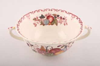 Masons Fruit Basket - Pink Soup Cup No pattern in base - embossed outside