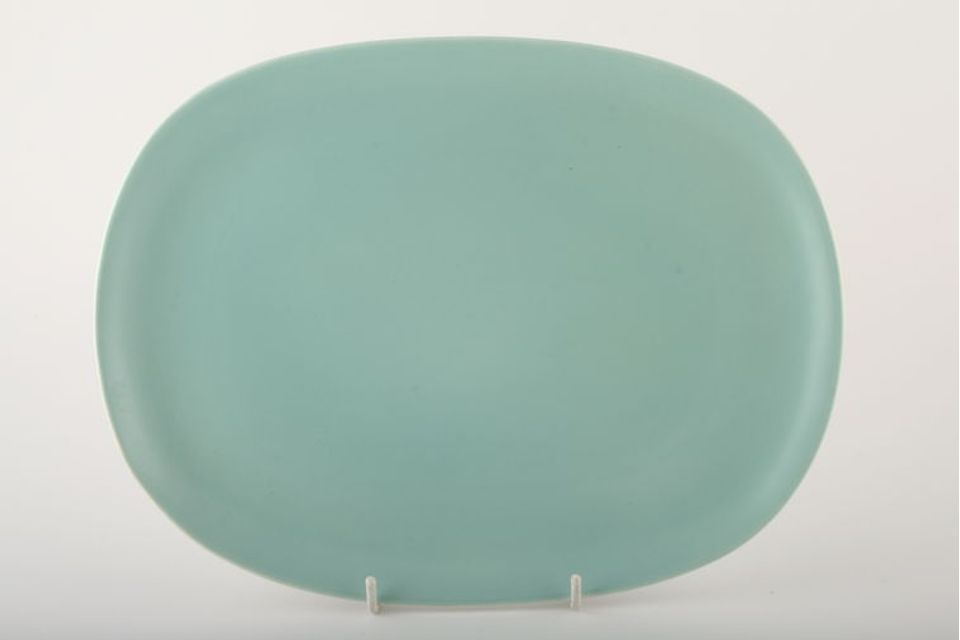 Poole Twintone Seagull and Ice Green Oblong Platter 11 1/4"