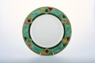 Royal Doulton Japora - T.C.1269 Breakfast / Lunch Plate Green rim with triangle pattern 9"