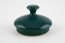 Denby Harlequin Sugar Bowl - Lidded (Tea) Red Inner - Blue Outer - Green Lid - Squat thumb 3