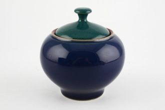 Sell Denby Harlequin Sugar Bowl - Lidded (Tea) Red Inner - Blue Outer - Green Lid - Squat