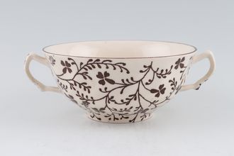Johnson Brothers Susanna - Brown Soup Cup 2 handles - Brown on White
