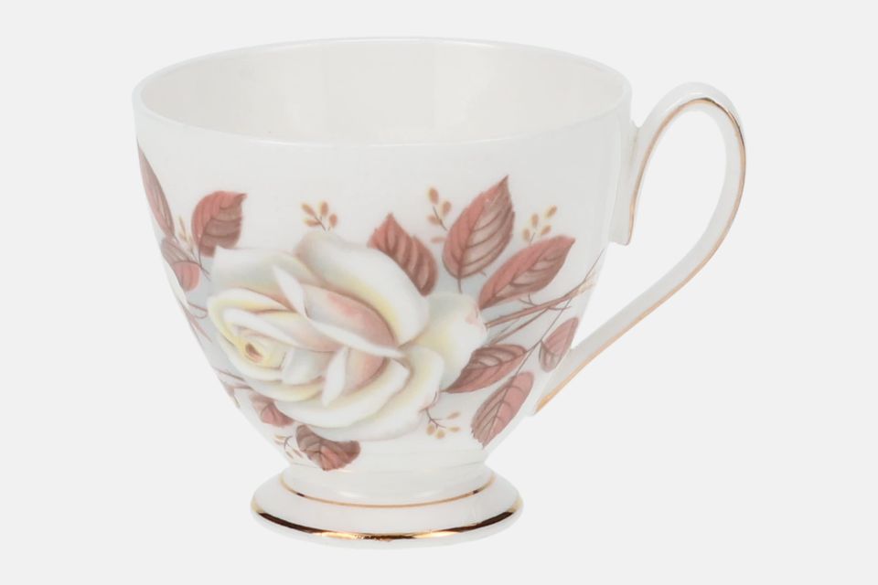 Queen Anne Autumn Rose Coffee Cup footed 2 3/4" x 2 1/2"