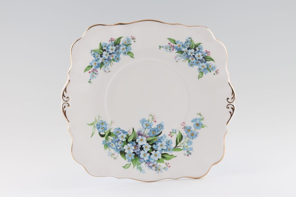 Royal Standard Forget me not Cake Plate Square 8 1/4"